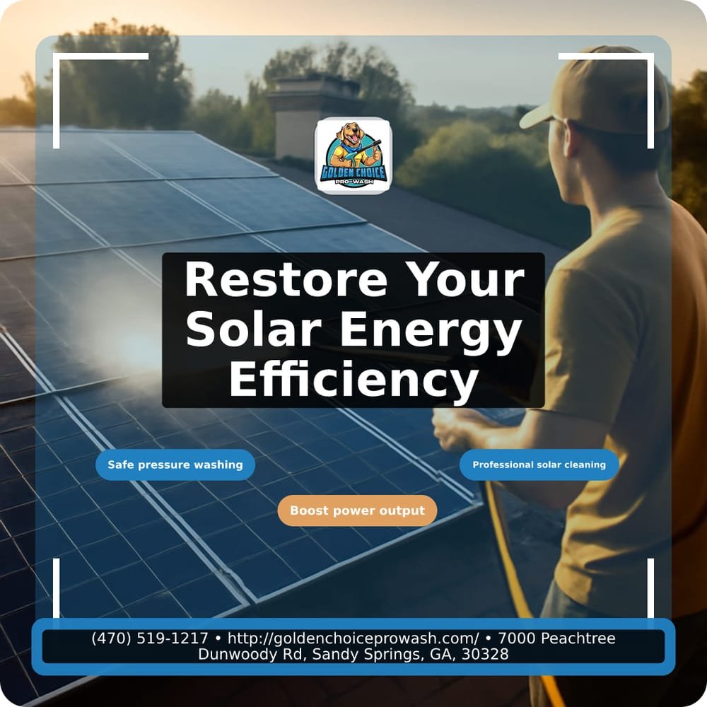 Illustration for The Microscopic Barrier: Pressure Washing Solar Panels Safely Restoring Energy Efficiency