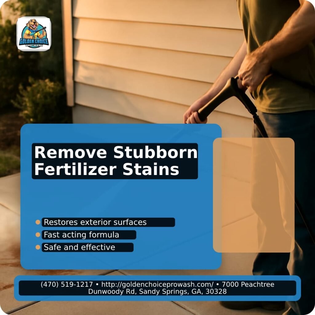 Illustration for The Neighborhood Guide to Clearing Fertilizer Stains From Exterior Surfaces