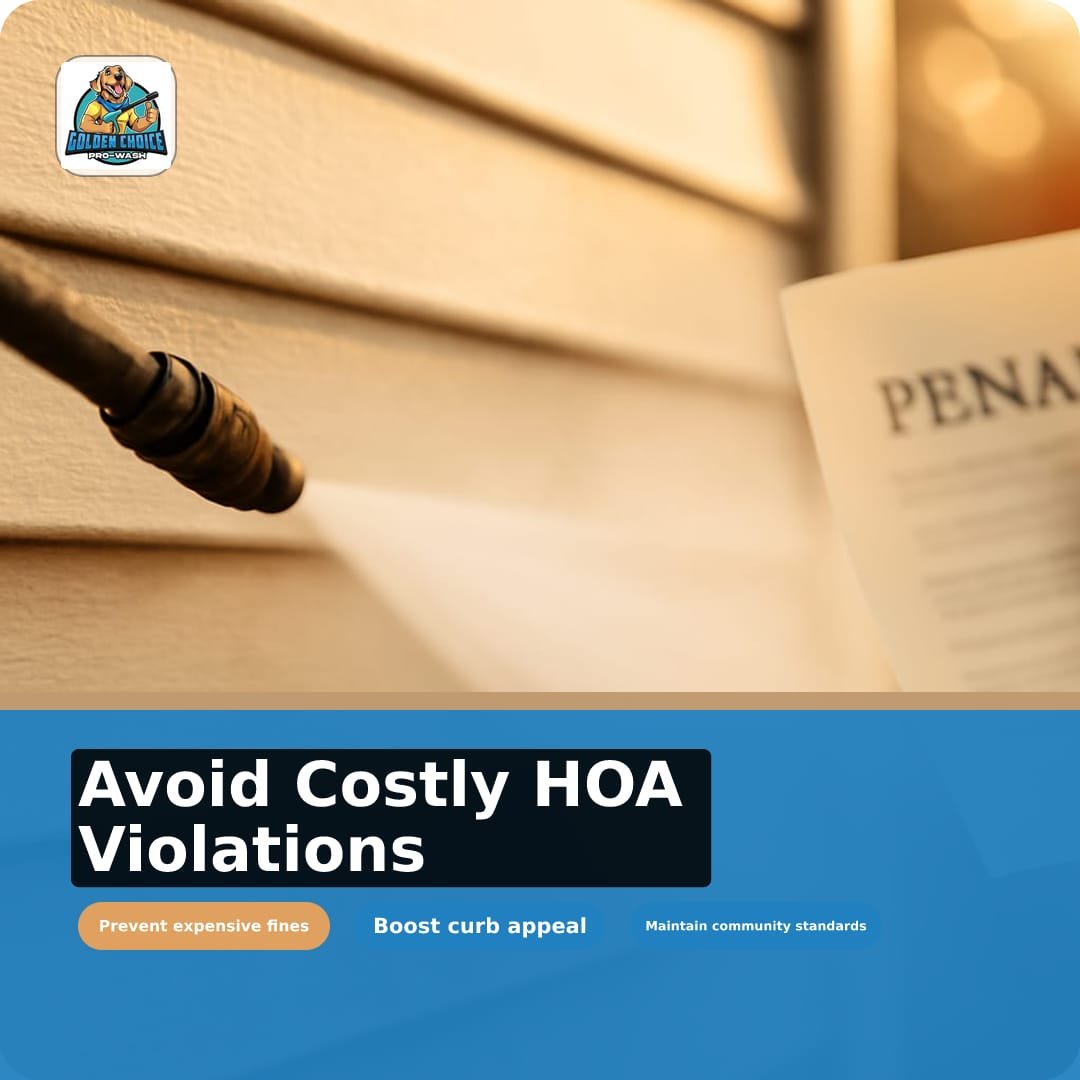 Illustration for How Pressure Washing Prevents Hoa Violations Fines: A Homeowner's Guide to Compliance