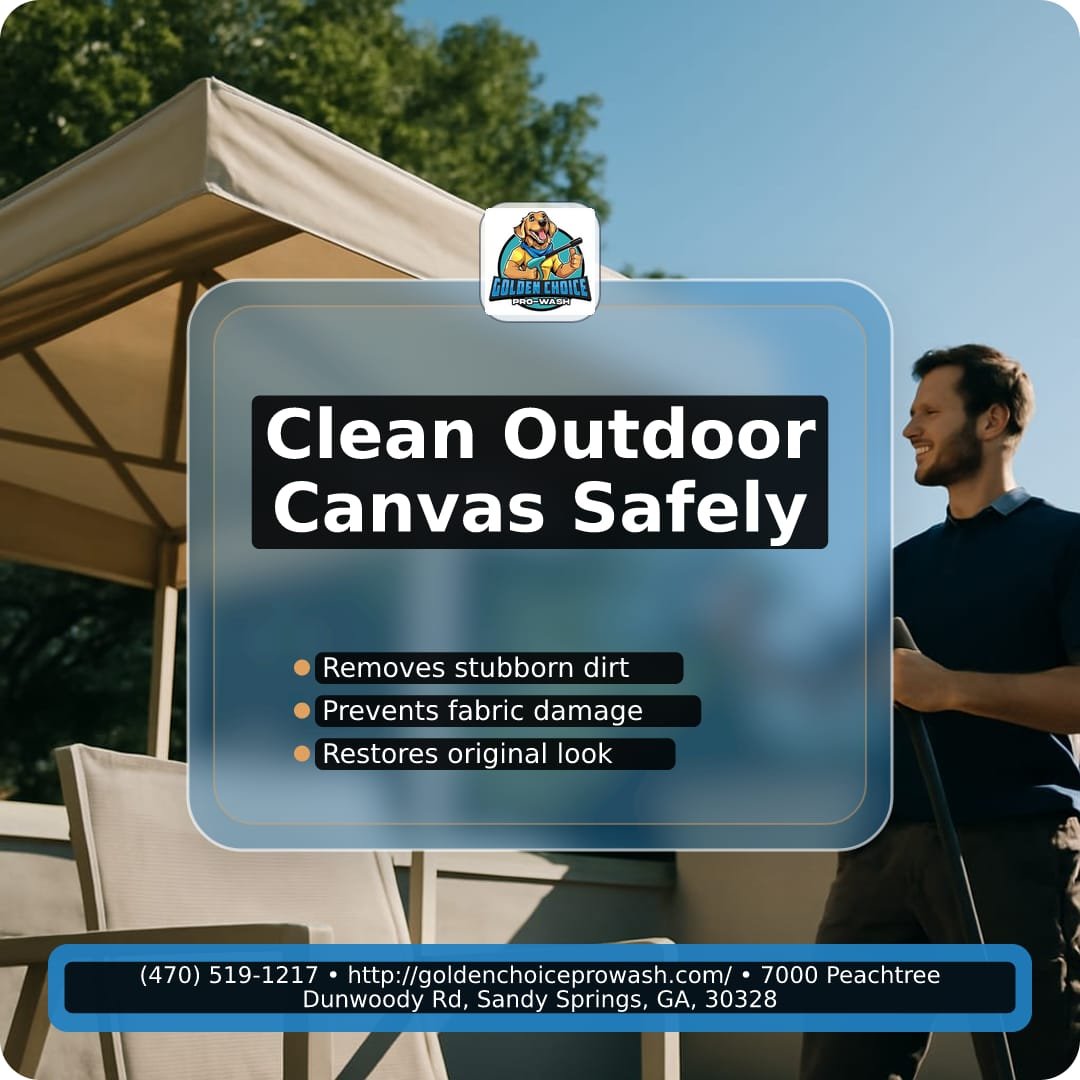 Illustration for The Fabric Safety Blueprint: Cleaning Outdoor Furniture Canvas Awnings Without Damage