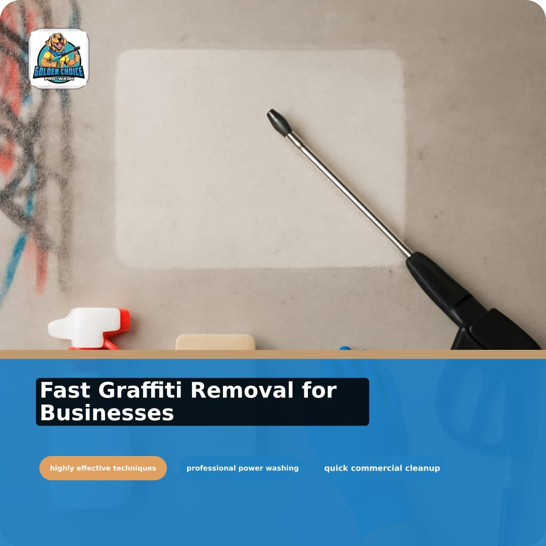 Illustration for The Speed of Clean: Graffiti Removal Fast Effective Power Washing Techniques For Businesses