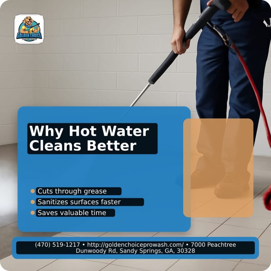 Illustration for The Molecular Difference: The Benefits Of Hot Water Pressure Washing Vs Cold Water Cleaning
