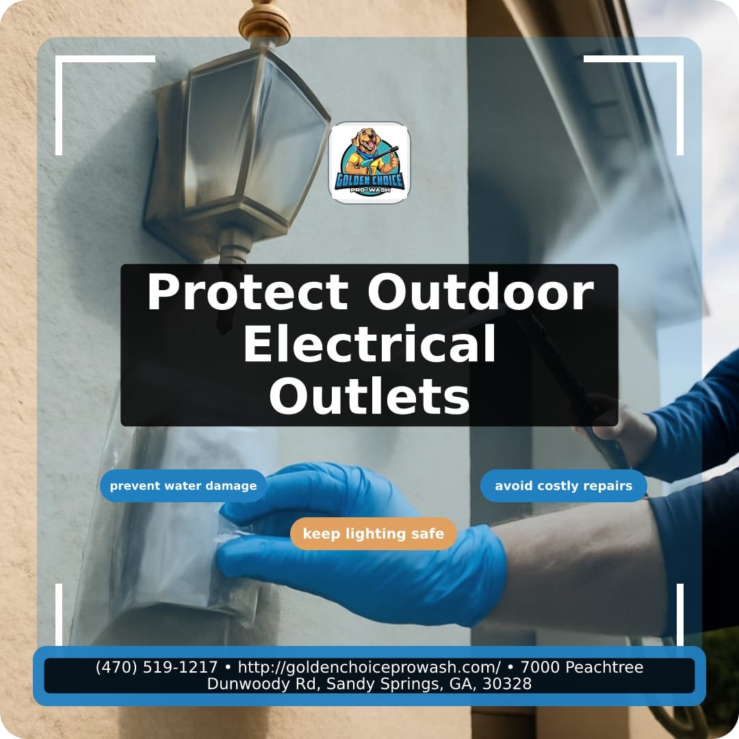 Illustration for Protecting Outdoor Lighting Electrical Outlets During Pressure Washing: The Hidden Risk to Your Home's Exterior Power Grid