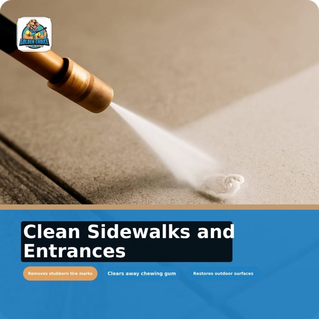 Illustration for The High-Traffic Headache: A Property Manager's Guide to Removing Tire Marks Chewing Gum From Sidewalks Entrances