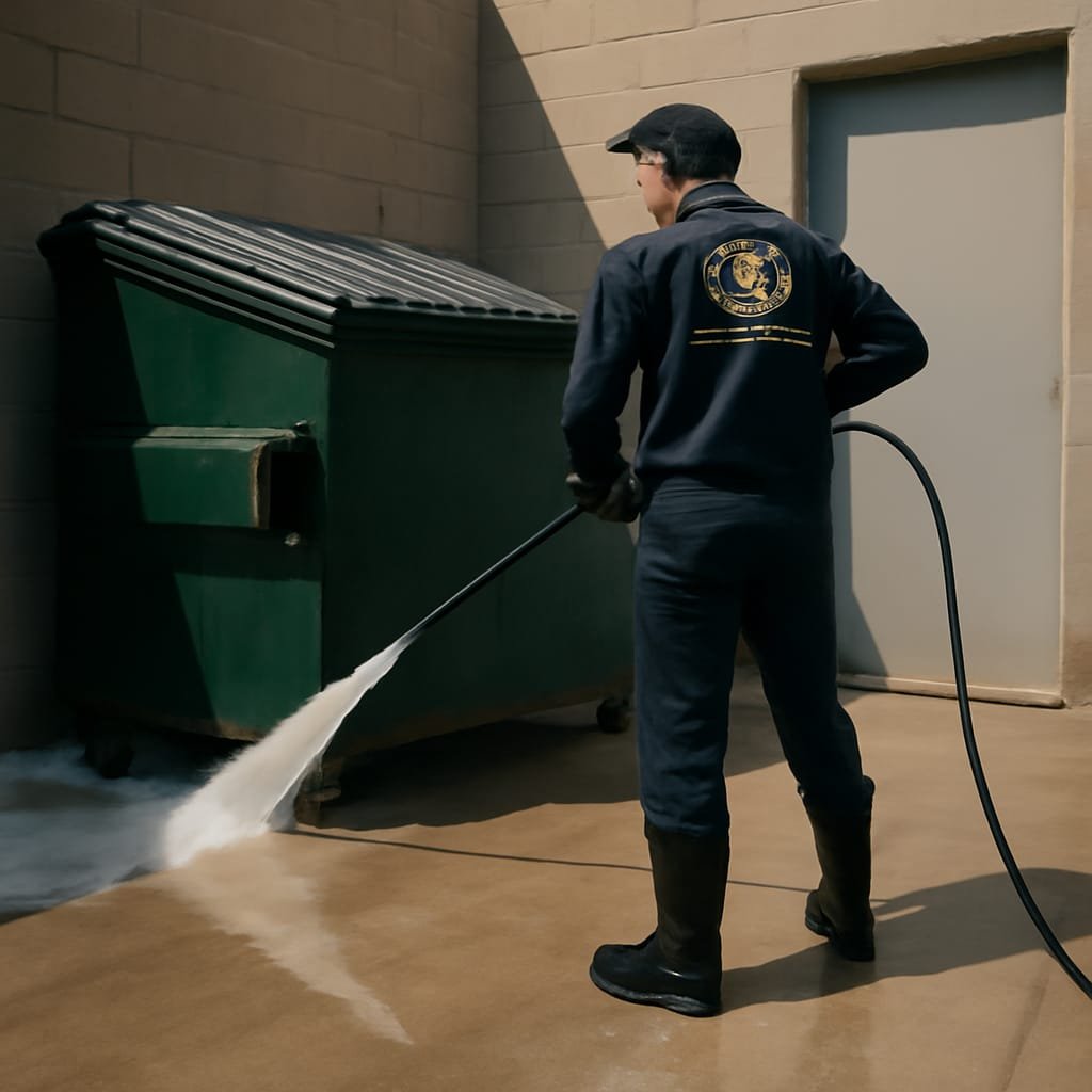 A closer look at Sanitary vs. Standard: The Commercial Dumpster Pad Cleaning Sanitation Practices That Protect Your Bottom Line