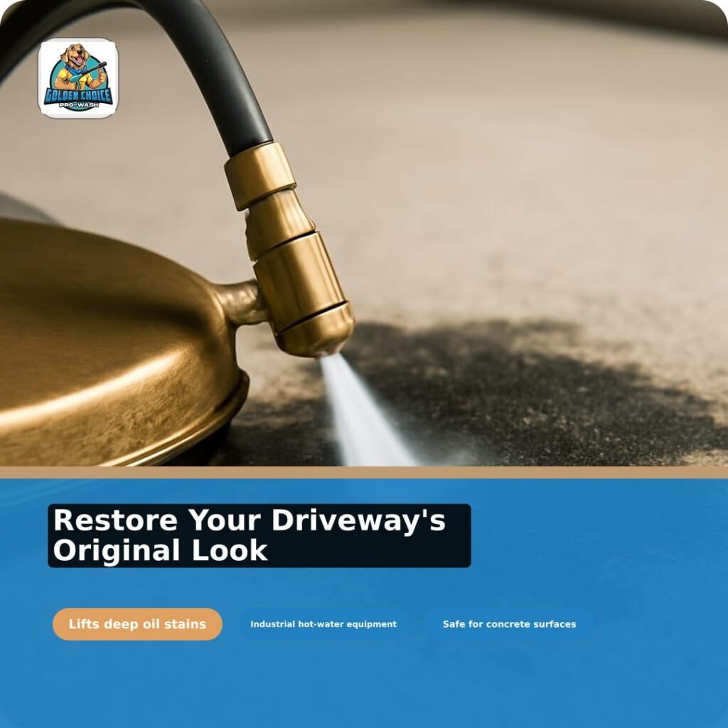 Illustration for The Complete Guide To Driveway Pressure Cleaning Oil Stain Removal