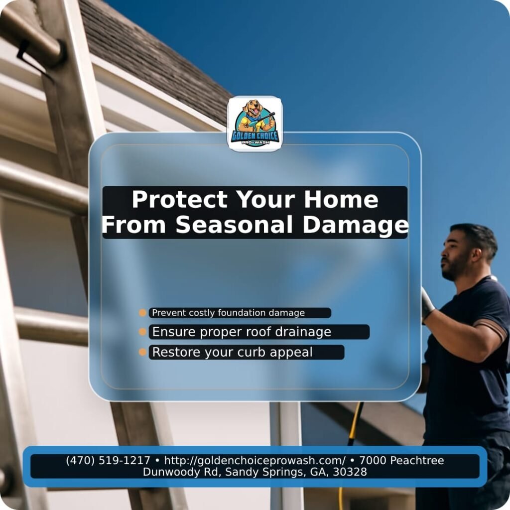 Illustration for Gutter Cleaning Power Washing Essential Seasonal Home Maintenance: Our Neighborhood Care Guide