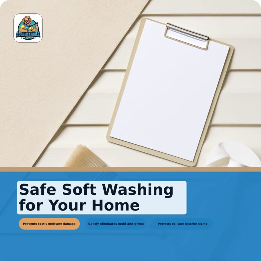 Illustration for Why Soft Washing Is The Safest Choice For Stucco Vinyl Siding