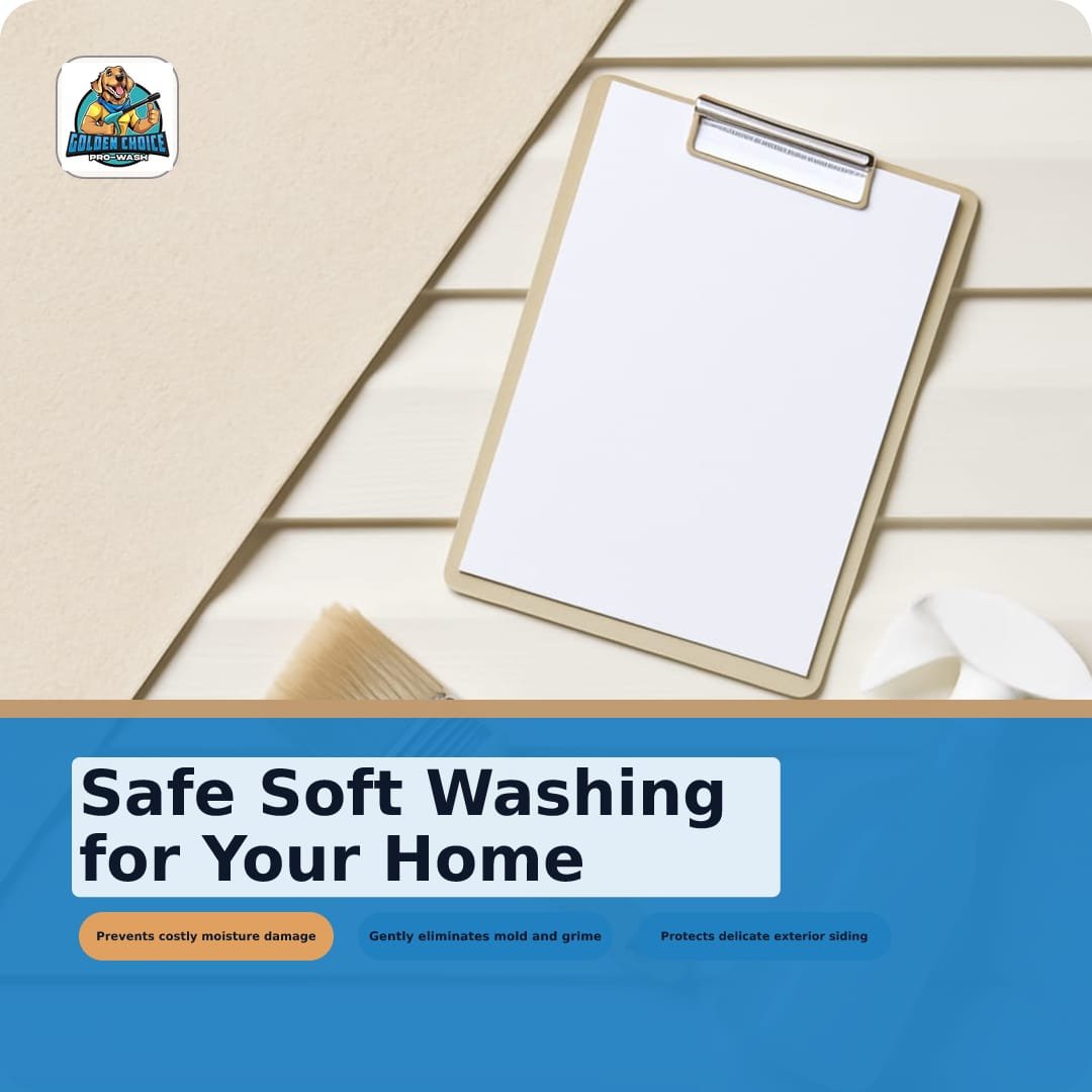Illustration for Why Soft Washing Is The Safest Choice For Stucco Vinyl Siding